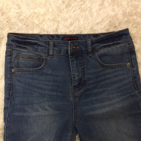 Material Girl Jeans Stair Ragged Hem Paint Spots L - Picture 2 of 8